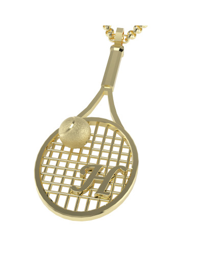 14K Solid Gold Tennis Necklace with Your Initial