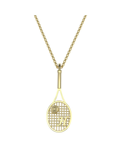 14K Solid Gold Tennis Necklace with Your Initial